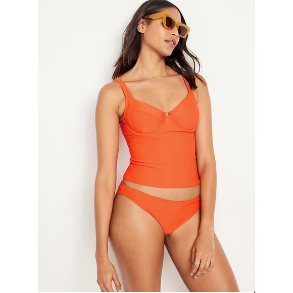 Old Navy Underwire Tankini Swim Top Women's Size XXL Warm Sunset New with Tags - Picture 6 of 6